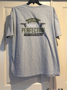 Mens GLOCK Perfection Heather Gray Short Sleeve Crew Tee